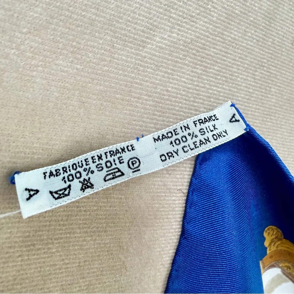 Hermès Musée Silk Scarf Carré 90 Philippe Ledoux Blue Nautical With Box - Picture 11 of 15
